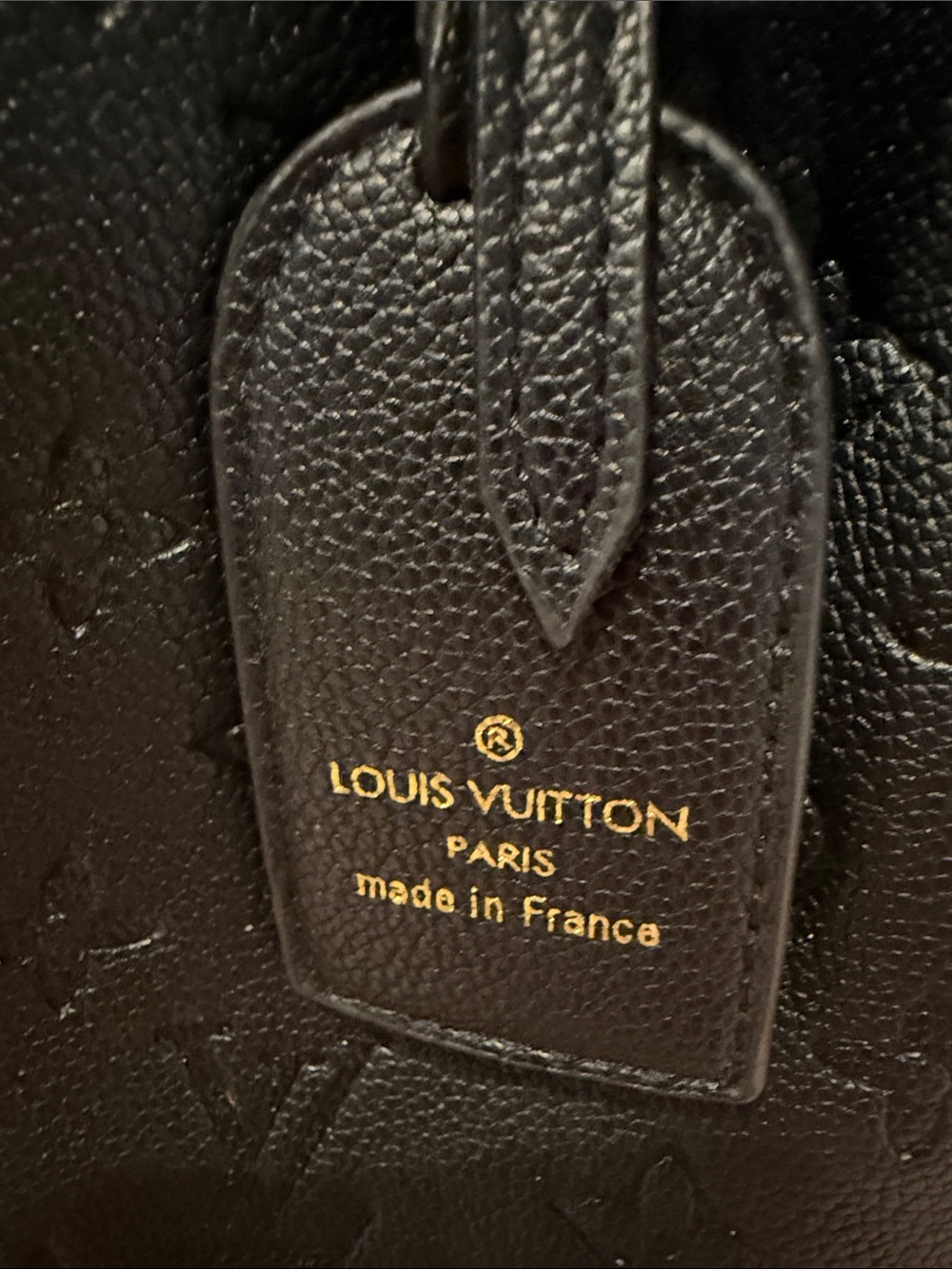 LV Black Embossed Leather Shoulder Bag with Gold Hardware. BMWOT NEVER USED - Picture 2 of 8